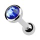 Knorpel-Piercing Chirurgenstahl 316L Strass 4 mm Dunkelblau