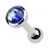 Knorpel-Piercing Chirurgenstahl 316L Strass 4 mm Dunkelblau