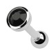 Knorpel-Piercing Chirurgenstahl 316L Strass 4 mm Schwarz