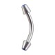 Piercing Arcade Acier Chirurgical Cônes Strass Bleus