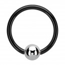 Black Anodized BCR Ball Closure Ring with Metallized Ball