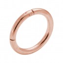 Hinged Rose Gold Plated 925 Silver Piercing Clicker Ring