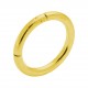 Hinged Yellow Gold Plated 925 Silver Piercing Clicker Ring