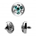 Strass Cristal 4 Points Turquoise pour Microdermal