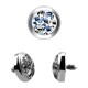 Strass Cristal 4 Points Bleu Clair pour Piercing Microdermal