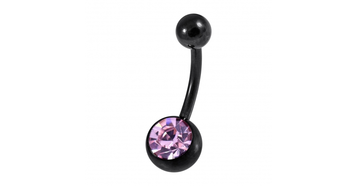 Piercing banane titane rose gold serti de strass – Arcade et rook