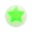 Green/White Astral Star Acrylic Body Piercing Loose Ball