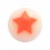 Orange/White Astral Star Acrylic Body Piercing Loose Ball