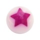 Purple/White Astral Star Acrylic Body Piercing Loose Ball