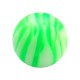 Boule Piercing Acrylique Zébrée Vert / Blanc