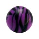 Purple/Black Zebra Acrylic Body Piercing Loose Ball