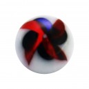 Red/Blue Windmill Acrylic UV Piercing Only Ball