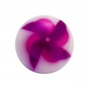 Purple/Pink Windmill Acrylic UV Piercing Only Ball