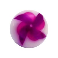 Boule de Piercing Acrylique Moulin à Vent Violet / Rose