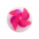 Boule de Piercing Acrylique Moulin à Vent Rose / Violet