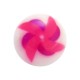 Pink/Purple Windmill Acrylic UV Piercing Only Ball