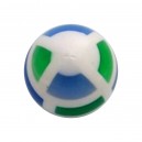 Blue/Green Structure Acrylic UV Piercing Only Ball