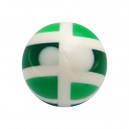 Dark Green Structure Acrylic UV Piercing Only Ball