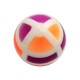 Boule de Piercing Acrylique Structure Orange / Violet