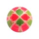 Boule Piercing Acrylique Mosaïque Orientale Rose / Vert