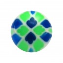 Boule Acrylique Mosaïque Orientale Bleu / Vert