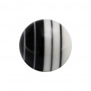 Boule de Piercing Dégradé Linéaire Noir / Blanc
