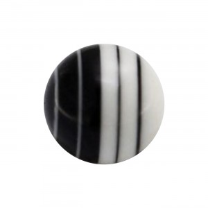 Bola de Piercing Gradiente Lineal Negro / Blanco
