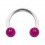 Hufeisen-Piercing Acryl Lila Transparent Kugeln