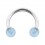 Hufeisen-Piercing Acryl Hellblau Transparent Kugeln