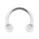 Hufeisen-Piercing Acryl Transparent Kugeln