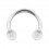 Hufeisen-Piercing Acryl Transparent Kugeln