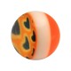 Boule Piercing Nombril Acrylique Plusieurs Coeurs Bleu / Orange