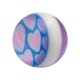 Pink/Blau Several Hearts Acrylic UV Belly Piercing Only Ball