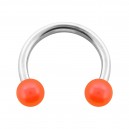 Hufeisen-Piercing Acryl Orange Opak Kugeln