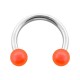 Hufeisen-Piercing Acryl Orange Opak Kugeln