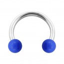 Hufeisen-Piercing Acryl Dunkelblau Opak Kugeln