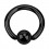 Dick Piercing Genital / BCR Eloxiert Schwarz Ring 3.2 mm / 8 G