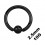 Dickes Genitalpiercing / BCR Eloxiert Schwarz Ring 2.5 mm / 10 G