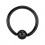 Dick Piercing Genital / BCR Eloxiert Schwarz Ring 2.0 mm / 12 G