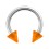 Hufeisen-Piercing Acryl Orange Transparent Spitzen