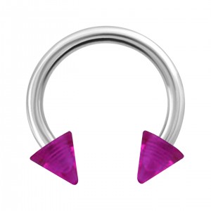 Hufeisen-Piercing Acryl Lila Transparent Spitzen