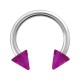 Hufeisen-Piercing Acryl Lila Transparent Spitzen