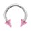 Hufeisen-Piercing Acryl Rosa Transparent Spitzen