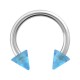 Hufeisen-Piercing Acryl Hellblau Transparent Spitzen