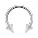 Hufeisen-Piercing Acryl Transparent Spitzen