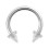 Hufeisen-Piercing Acryl Transparent Spitzen