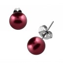 Ohrringe Stud Kugeln Falsche Perle Pourpre
