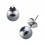 Ohrringe Stud Kugeln Falsche Perle Grau