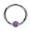CBR-Piercing-Ring Chirurgenstahl 316L Zirkonia Lila