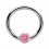 CBR-Piercing-Ring Chirurgenstahl 316L Zirkonia Rosa